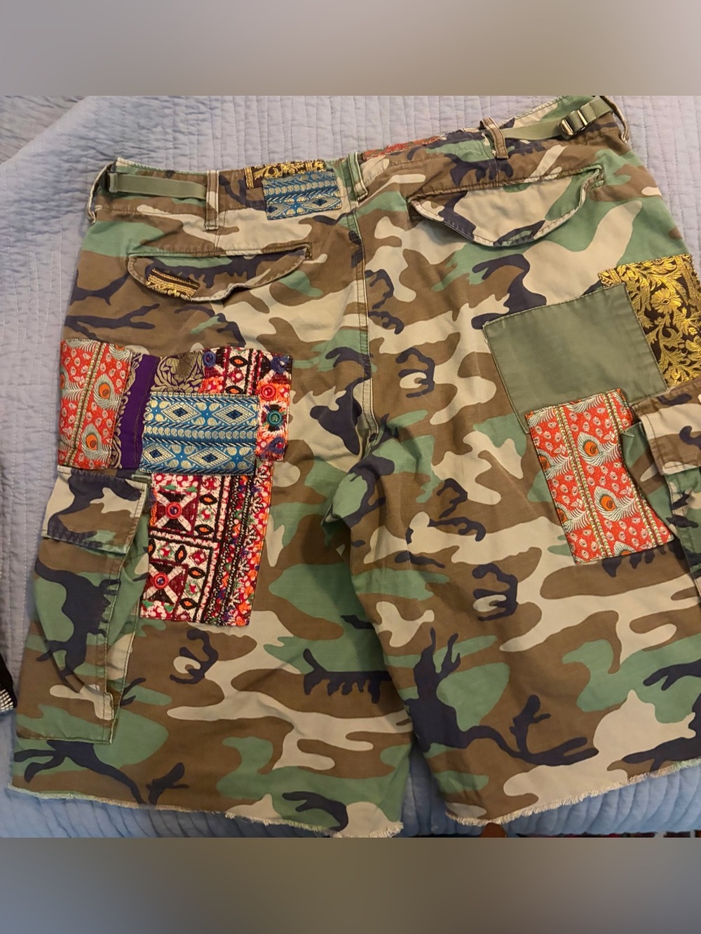 Ralph Lauren Denim & Supply Patchwork Embroidered Camo Cargo Shorts - Multicolor - Picture 7 of 7
